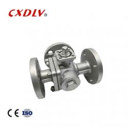 Q45F 16P T - Port 3 way Flange CF8M Ball Valve Floating High Platform Control Valve